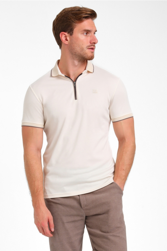 PREMIUM ZIPPER POLO 235920 SAND